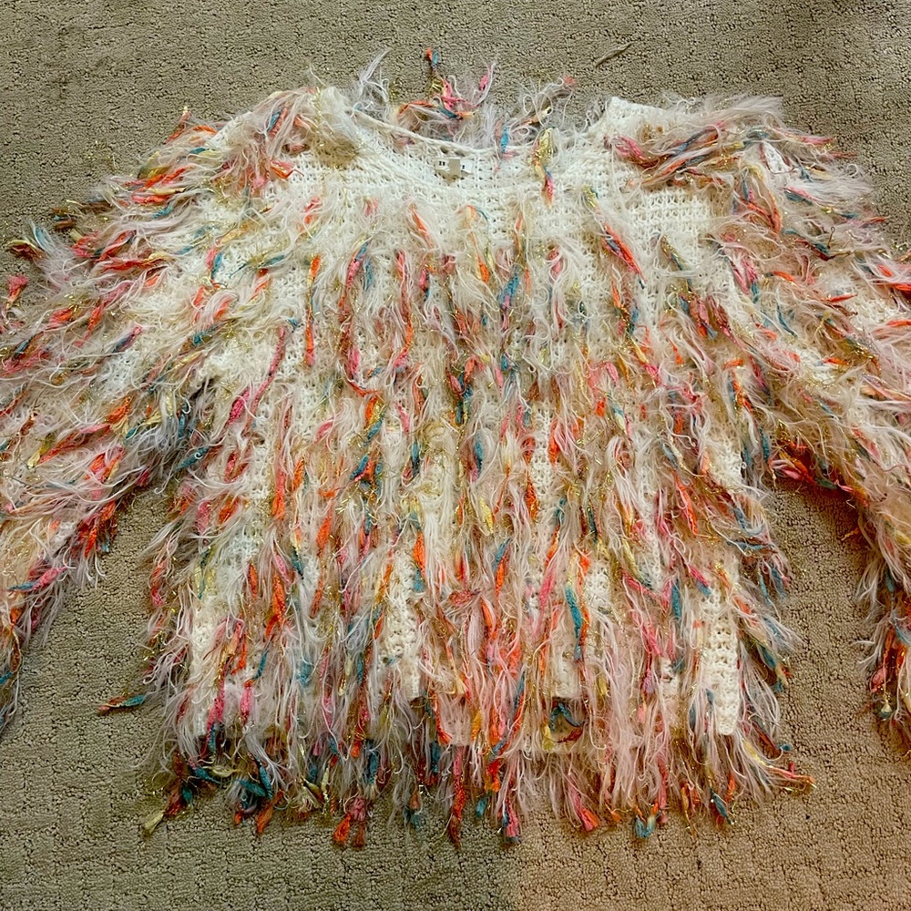 Fun confetti multi colored sweater